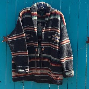 Vintage Ralph Lauren Blanket Cardigan Aztec Southwest Small Petite